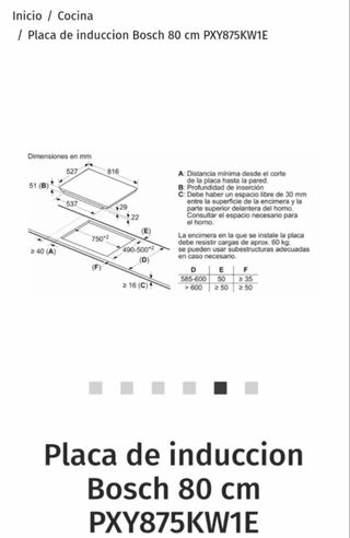 Placa Inducción Bosch PXY875KW1E 80cm