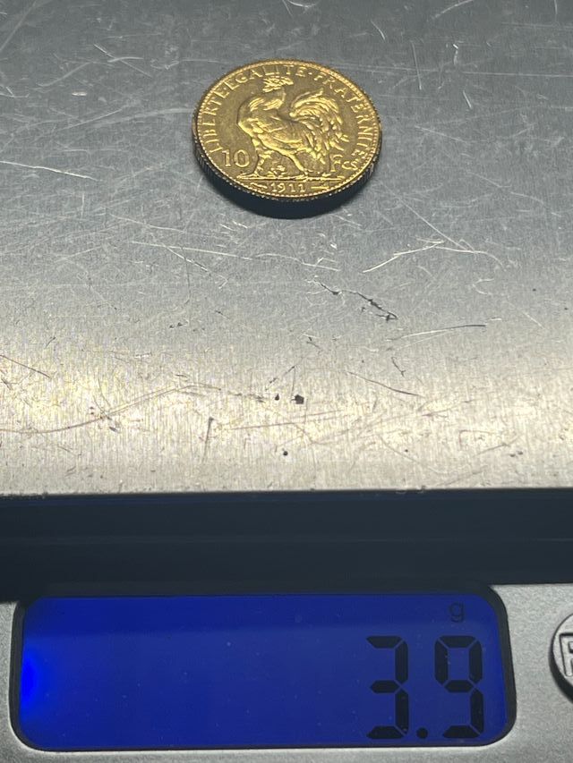 Moneda Francesa Oro puro  1911