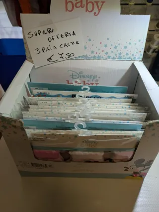 Calzini neonato Disney 3 paia offerta