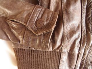 Cazadora Stradivarius Piel Marrón Talla L