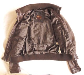 Cazadora Stradivarius Piel Marrón Talla L