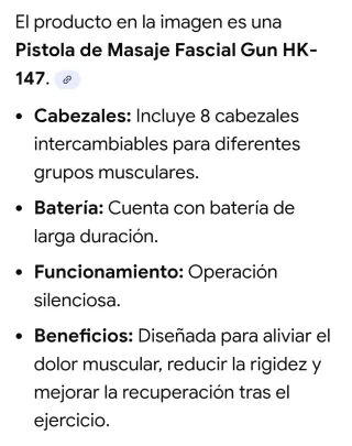 Pistola Masaje Facial Negra