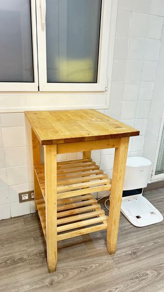 Mesa auxiliar madera Ikea