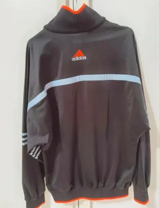 Felpa Adidas uomo/donna nera e arancione