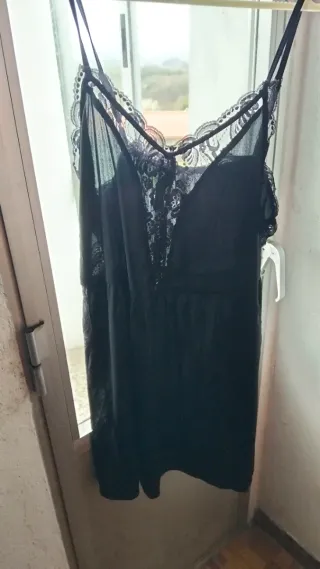 Camisón sexy encaje negro