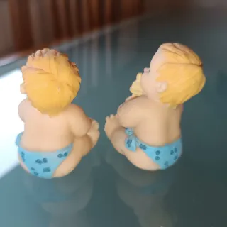 Pareja Figuras Bebés Adorno