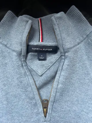 Jersey Tommy Hilfiger cremallera gris M