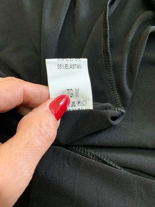 Abito longuette con paillettes nero tg M