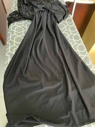 Abito longuette con paillettes nero tg M