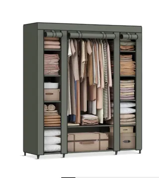 SONGMICS Armario de Tela, Ropero con Cubierta