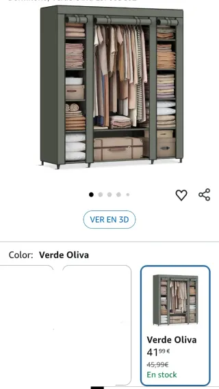 SONGMICS Armario de Tela, Ropero con Cubierta