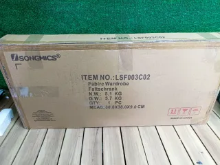 SONGMICS Armario de Tela, Ropero con Cubierta