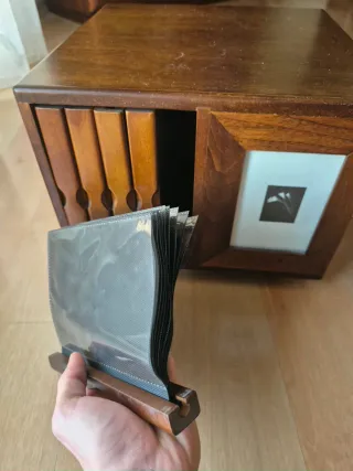 Mueble Madera Vintage Frances Giratorio de Fotos