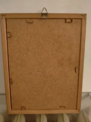 Quadro con petalo di  rosa con dipinto a mano Gesù