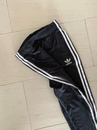 Pantalón Adidas Negro Rayas Blancas