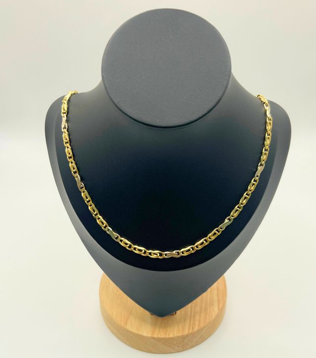 Cadena Figaro Oro Combinado 18k 22.68 gr.