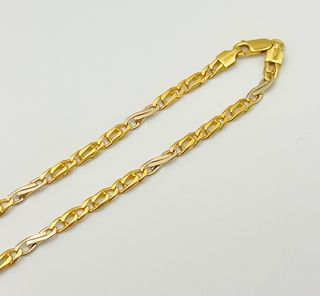 Cadena Figaro Oro Combinado 18k 22.68 gr.
