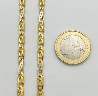 Cadena Figaro Oro Combinado 18k 22.68 gr.
