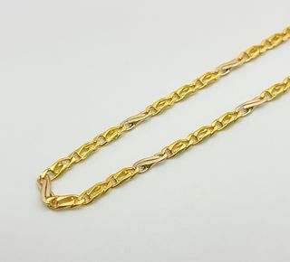 Cadena Figaro Oro Combinado 18k 22.68 gr.