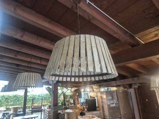 Lámpara colgante de madera vintage