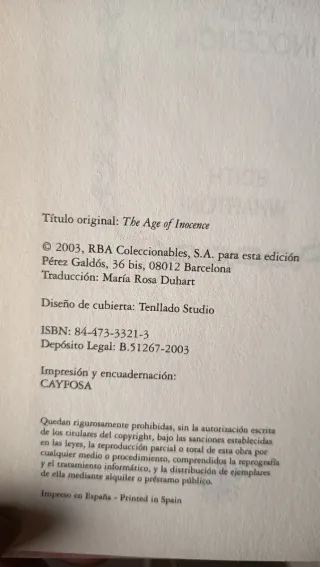 La Edad De La Inocencia