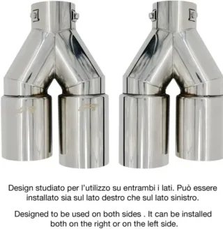 Colas Dobles de Escape Cromadas Simoni racing