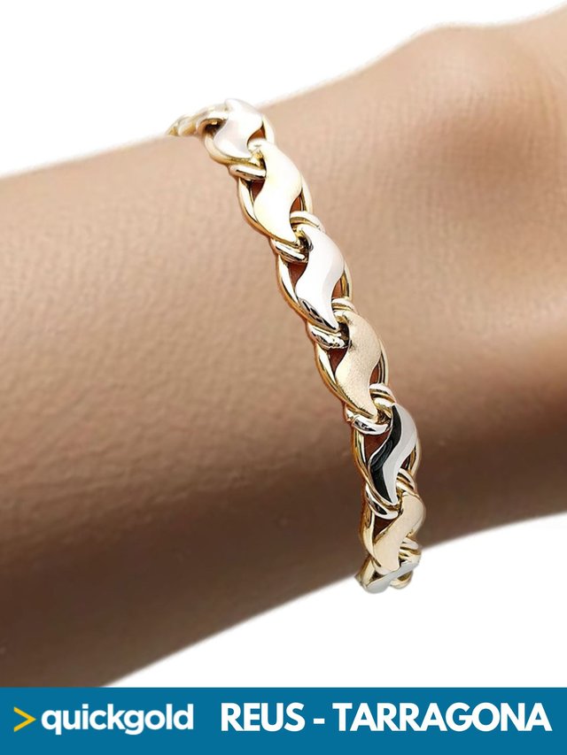 035-05-00406 PULSERA ORO BICOLOR 18K 12.51GR.