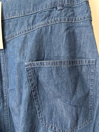 Falda larga azul estilo denim Mango. Nueva.