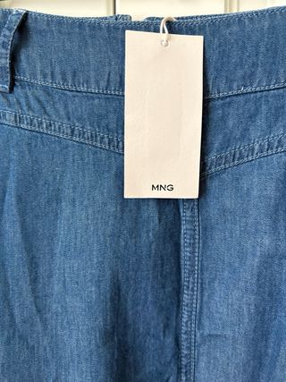 Falda larga azul estilo denim Mango. Nueva.