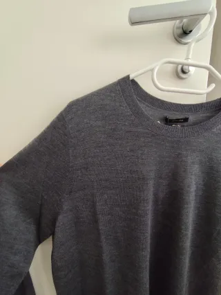 Jersey gris lana merino Massimo Dutti