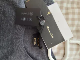 Jersey gris lana merino Massimo Dutti