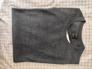 Jersey gris lana merino Massimo Dutti