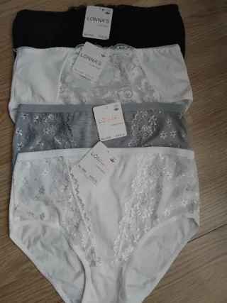 4 Braguitas Lonna's Talla XL (algodon)