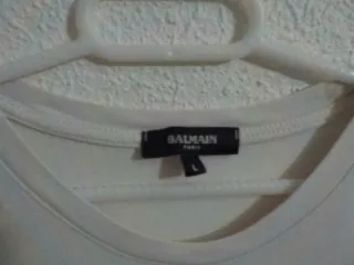 Camiseta Balmain Paris Blanca Talla L