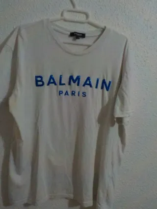 Camiseta Balmain Paris Blanca Talla L
