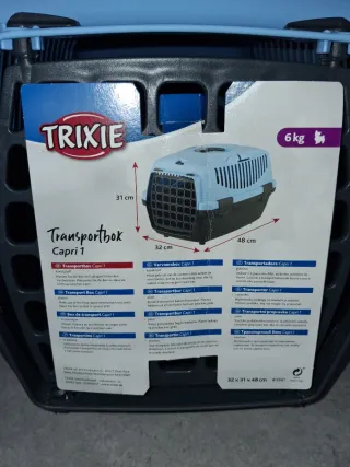 Transportín Trixie Capri 1 Gris/Azul 32x31x48cm