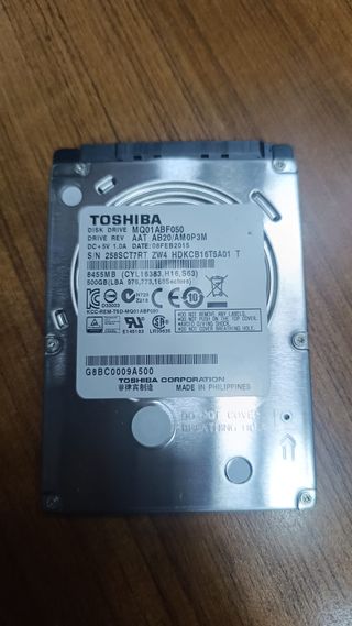 Disco Duro Toshiba 500GB SATA 2.5