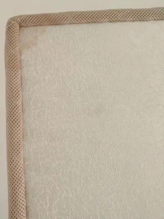 Somier tapizado beige para cama 160x200 Merinos