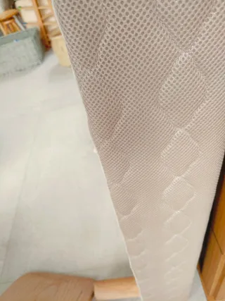 Somier tapizado beige para cama 160x200 Merinos