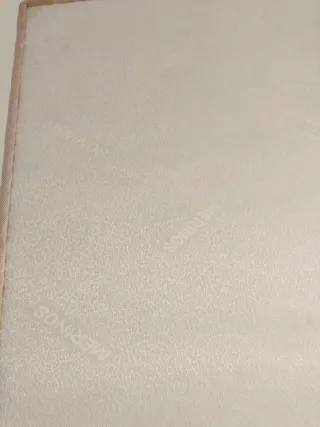 Somier tapizado beige para cama 160x200 Merinos