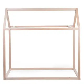 Estructura Cama Casa Madera Natural 70x140