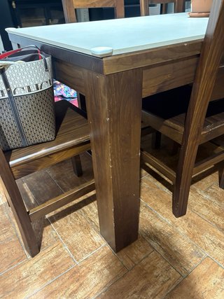 Mesa 2m y 8 sillas madera maciza
