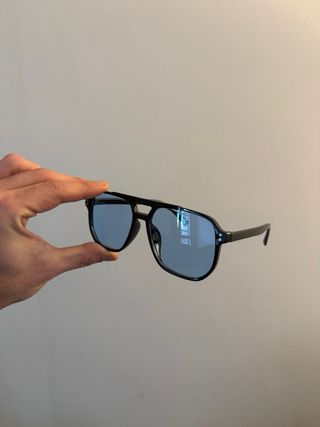 Occhiali da sole aviator lenti blu