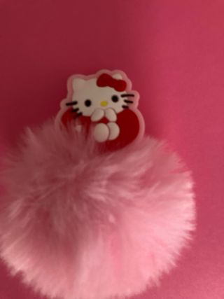 Bolígrafo Hello Kitty con pompón rosa