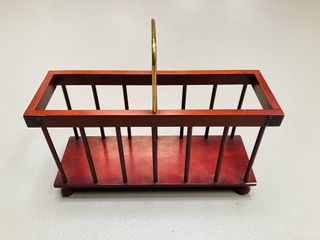 Revistero Vintage Madera Años 70