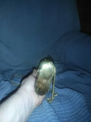 Bolso de fiesta cofre vintage negro y dorado