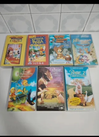 Lote 7 Películas VHS Disney y Clásicos