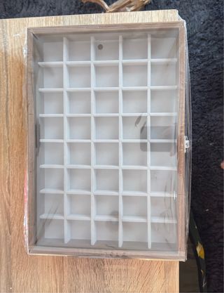 Joyero grande de madera con compartimentos