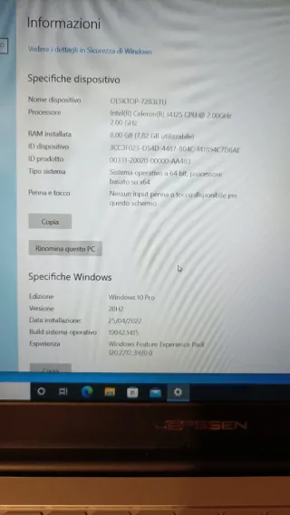 Notebook Jepssen Grigio Intel Celeron J4125