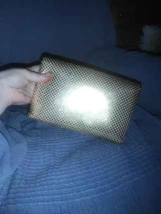 Bolso de fiesta metal dorado